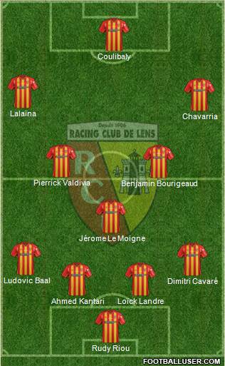 Racing Club de Lens 3-5-1-1 football formation