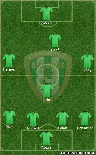 Haladás FC 4-2-4 football formation