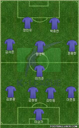K-League All-Stars 4-1-3-2 football formation