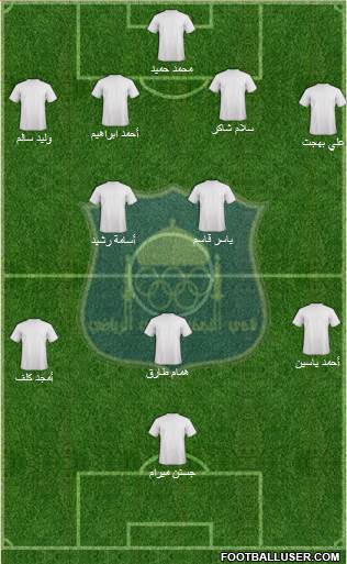 Najaf Sports Club 4-2-3-1 football formation