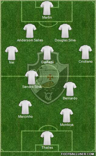 AD Vasco da Gama 5-4-1 football formation