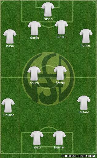 Flandria 4-4-2 football formation