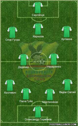 Prykarpattya Ivano-Frankivsk football formation