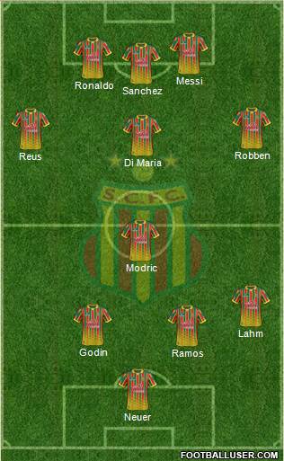 Sampaio Corrêa FC 4-4-1-1 football formation