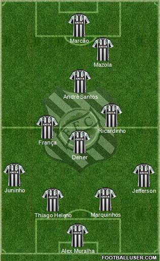 Figueirense FC 4-3-1-2 football formation