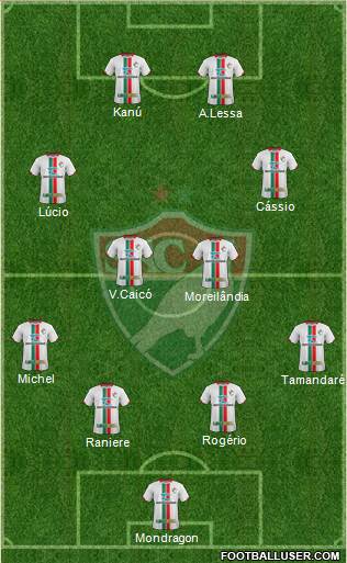 Salgueiro AC 4-4-2 football formation