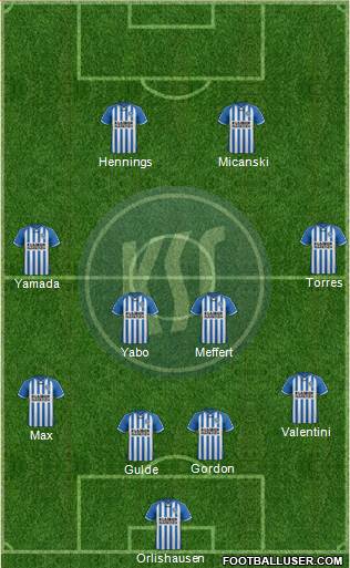 Karlsruher SC 4-4-2 football formation
