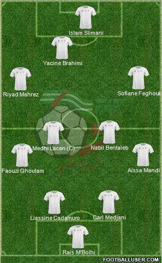 Algeria 4-4-2 football formation