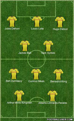 Rochdale 5-4-1 football formation
