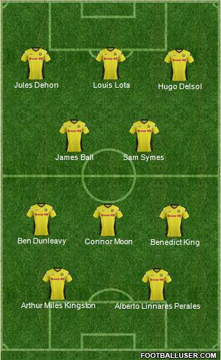 Rochdale 5-4-1 football formation