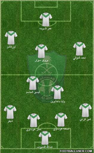 Al-Ahli (KSA) 5-4-1 football formation