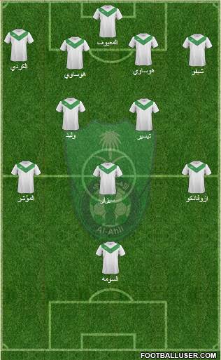Al-Ahli (KSA) 4-2-3-1 football formation