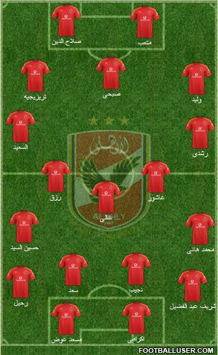 Al-Ahly Sporting Club 3-5-1-1 football formation