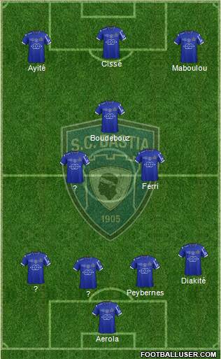 Sporting Club Bastia 4-3-3 football formation