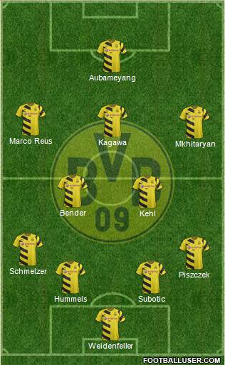 Borussia Dortmund 4-2-3-1 football formation