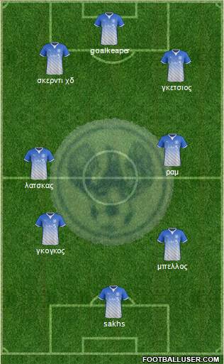 GAS Anagennisi Giannitson 5-3-2 football formation