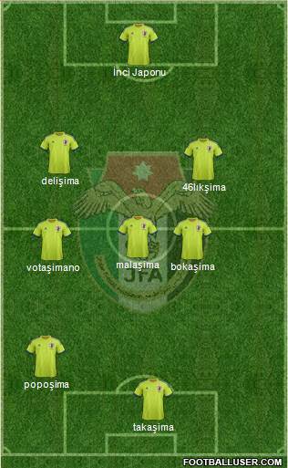 Japan 4-4-1-1 football formation