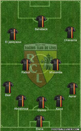 Racing Club de Lens 5-4-1 football formation