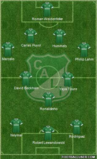 AC Deportivo Cali 4-2-1-3 football formation
