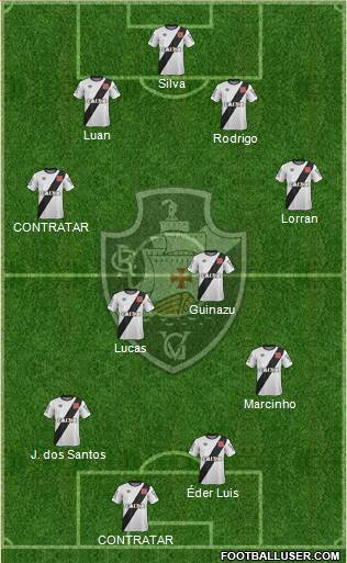 CR Vasco da Gama 4-4-2 football formation