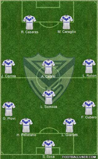 Vélez Sarsfield 4-1-3-2 football formation