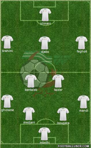 Algeria 4-2-3-1 football formation