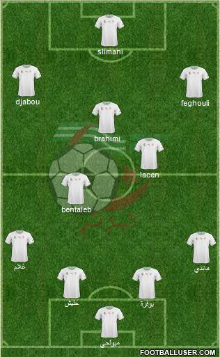 Algeria 4-5-1 football formation