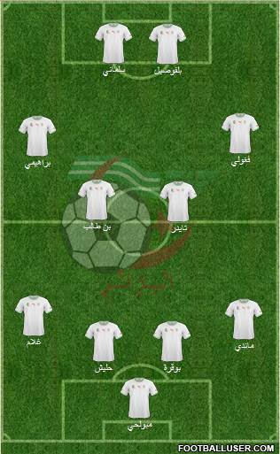 Algeria 4-2-2-2 football formation