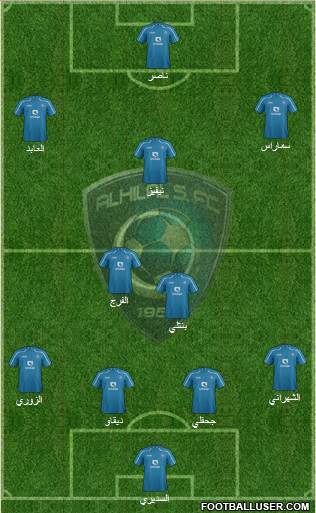 Al-Hilal (KSA) 4-2-3-1 football formation