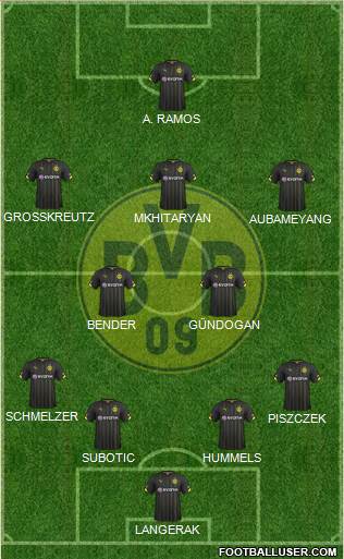 Borussia Dortmund 4-2-3-1 football formation