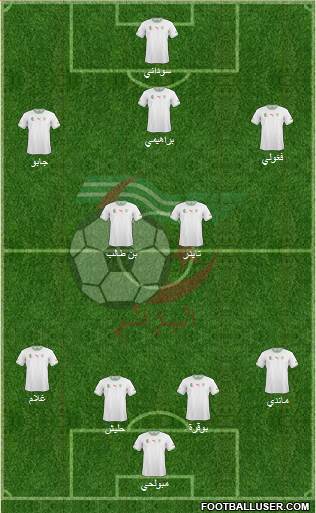 Algeria 4-4-1-1 football formation