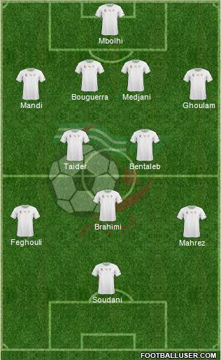 Algeria 4-2-3-1 football formation