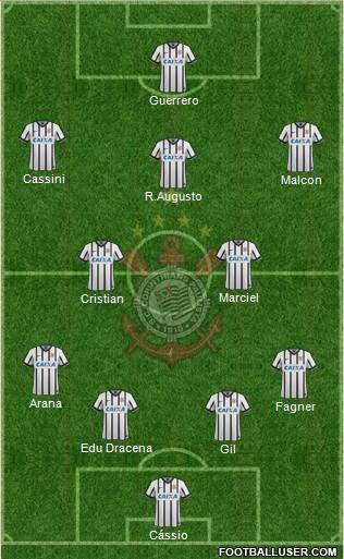 SC Corinthians Paulista 4-2-3-1 football formation