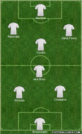 Championship Manager Team 4-4-1-1 football formation