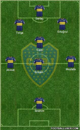 Boca Juniors 4-4-2 football formation