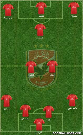 Al-Ahly Sporting Club 4-3-3 football formation