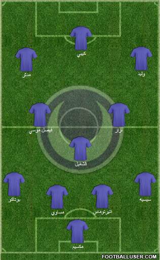 Al-Hilal Omdurman 4-3-3 football formation
