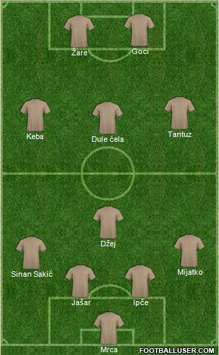 Sporting Afrique FC 4-1-3-2 football formation