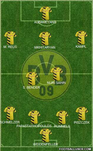 Borussia Dortmund 4-2-3-1 football formation