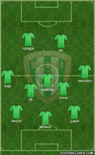 Haladás FC 3-5-2 football formation