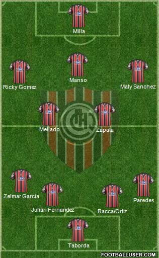 Chacarita Juniors 4-2-3-1 football formation