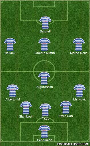 Queens Park Rangers 5-4-1 football formation