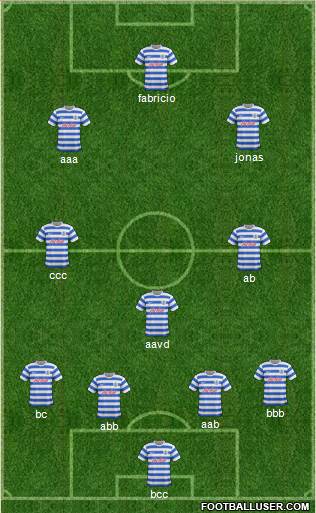 Queens Park Rangers 4-3-3 football formation