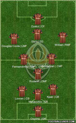 Shakhtar Donetsk 4-1-4-1 football formation