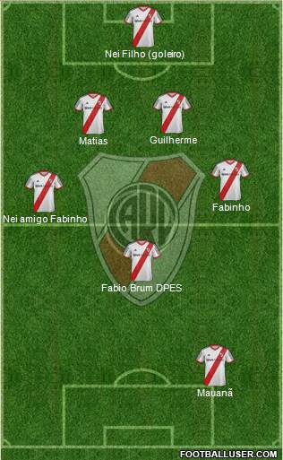River Plate 3-4-3 football formation