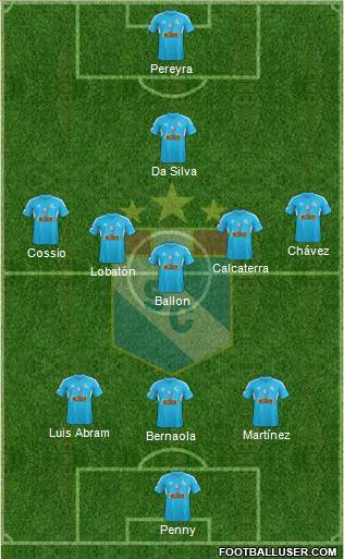 C Sporting Cristal S.A. 3-5-1-1 football formation