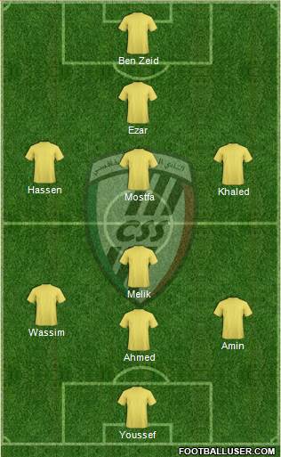 Club Sportif Sfaxien 4-1-2-3 football formation
