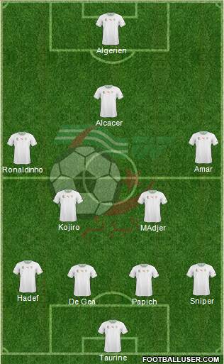 Algeria 4-5-1 football formation