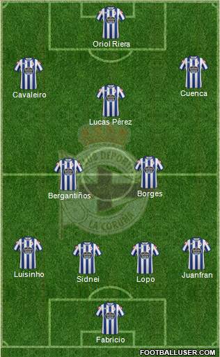 R.C. Deportivo de La Coruña S.A.D. 4-5-1 football formation