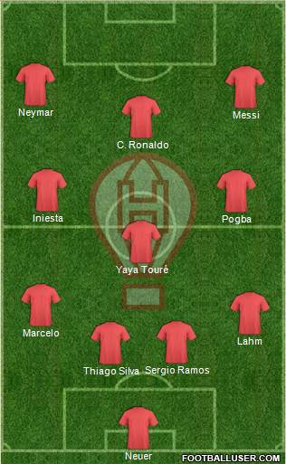 Huracán 4-3-3 football formation